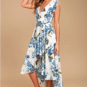 Lulus maxi high-low flowy dress